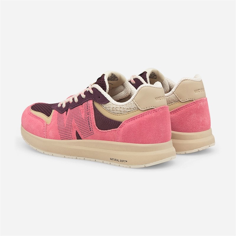 Woden Girls Rigmor Open Mesh Sneakers 389 Raspberry - Image 3