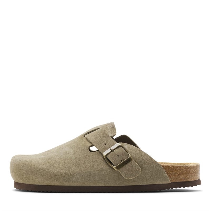 CPH Comfort Bio Clog Suede Sandals Taupe