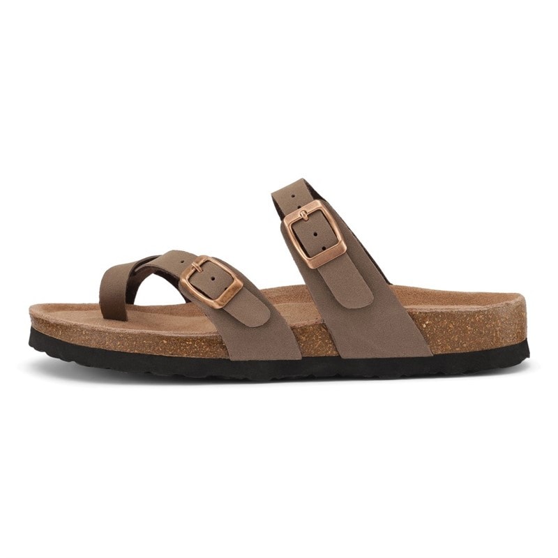 CPH Comfort Womens Bio Cross Over Sandals Taupe