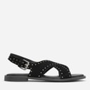 CPH Comfort Womens Cross Rivets Sandals Black