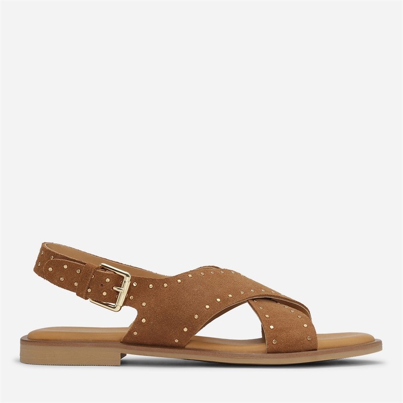 CPH Comfort Womens Cross Rivets Sandals Camel