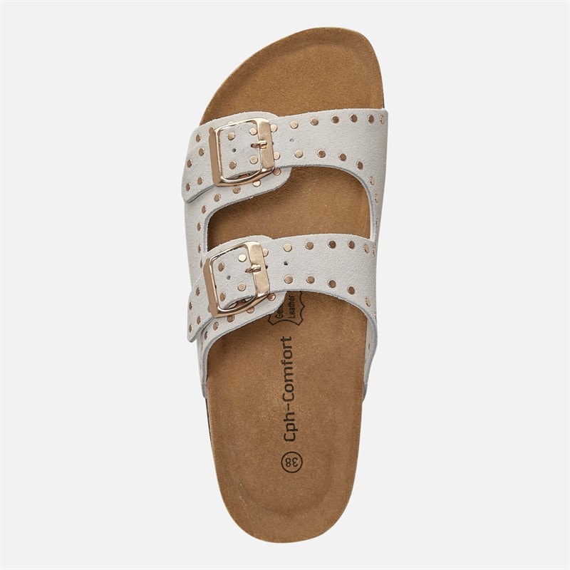 CPH Comfort Womens Bio Rivets Sandals Beige - Image 4