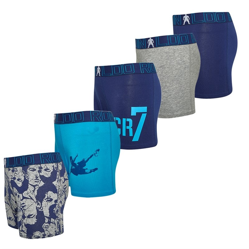 CR7 Boys Five Pack Trunks Multicolour - Image 2