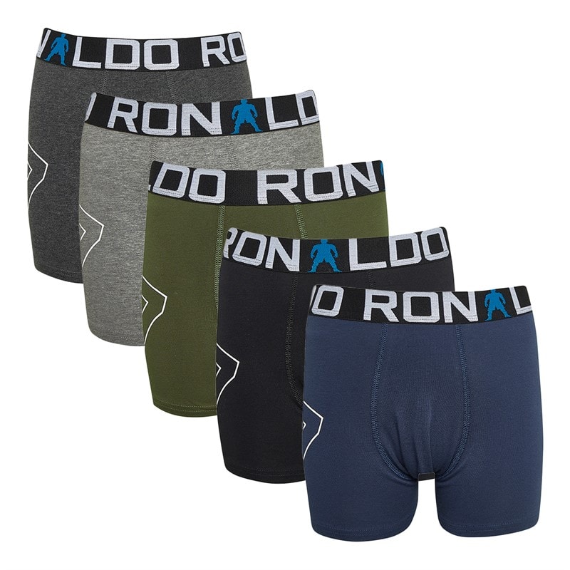 CR7 Boys Five Pack Trunks Multicolour
