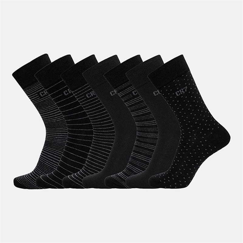 CR7 Mens Seven Pack Socks Black - Image 1