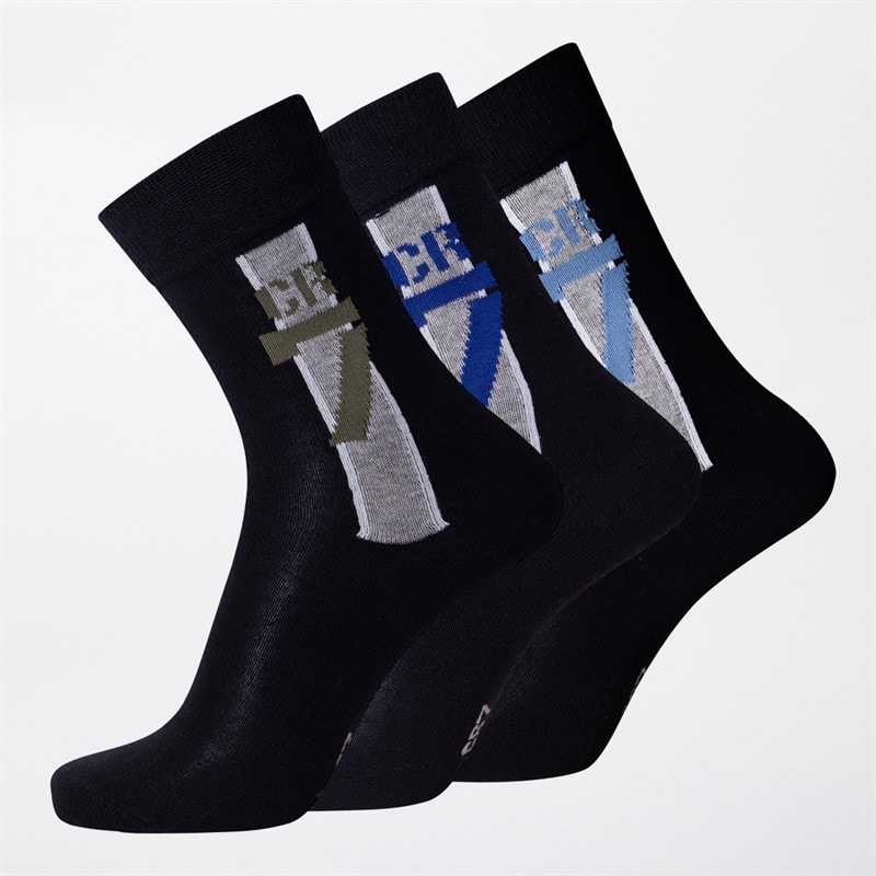 CR7 Kids Three Pack Socks Multicolour - Image 1