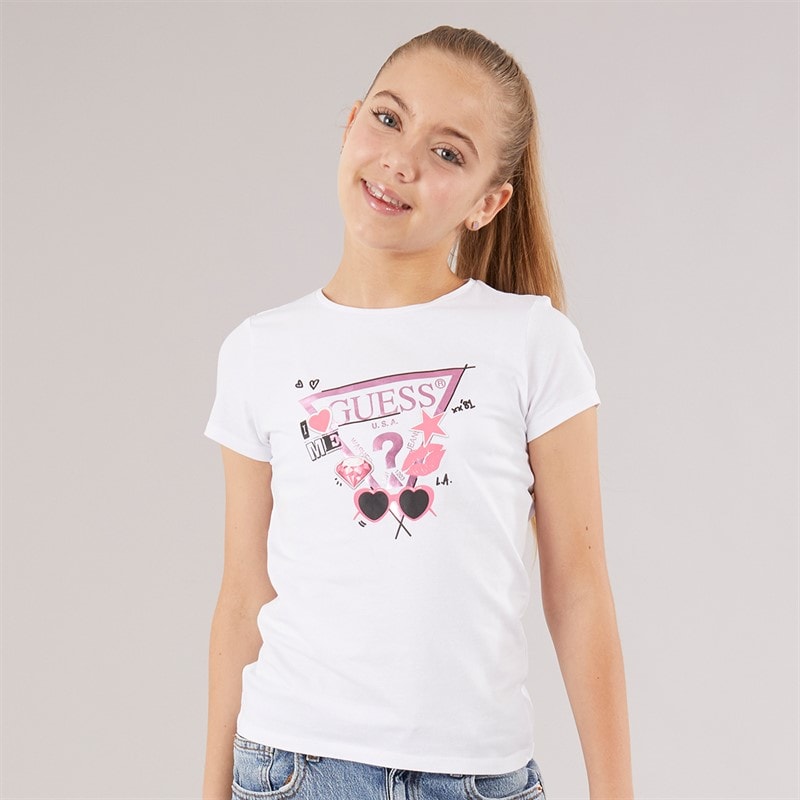Guess Girls T-Shirt Pure White - Image 1
