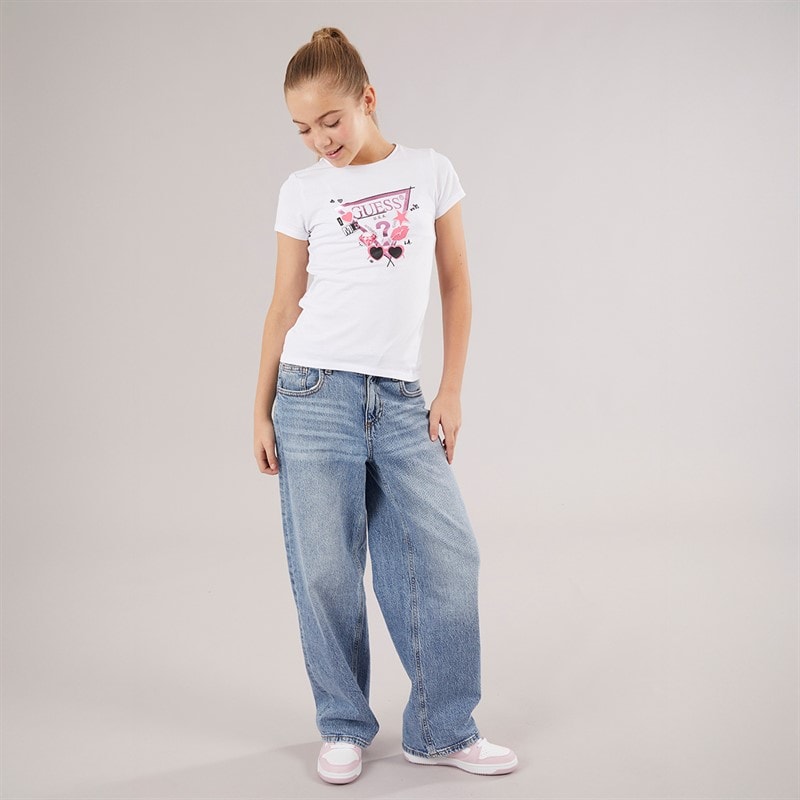 Guess Girls T-Shirt Pure White - Image 3