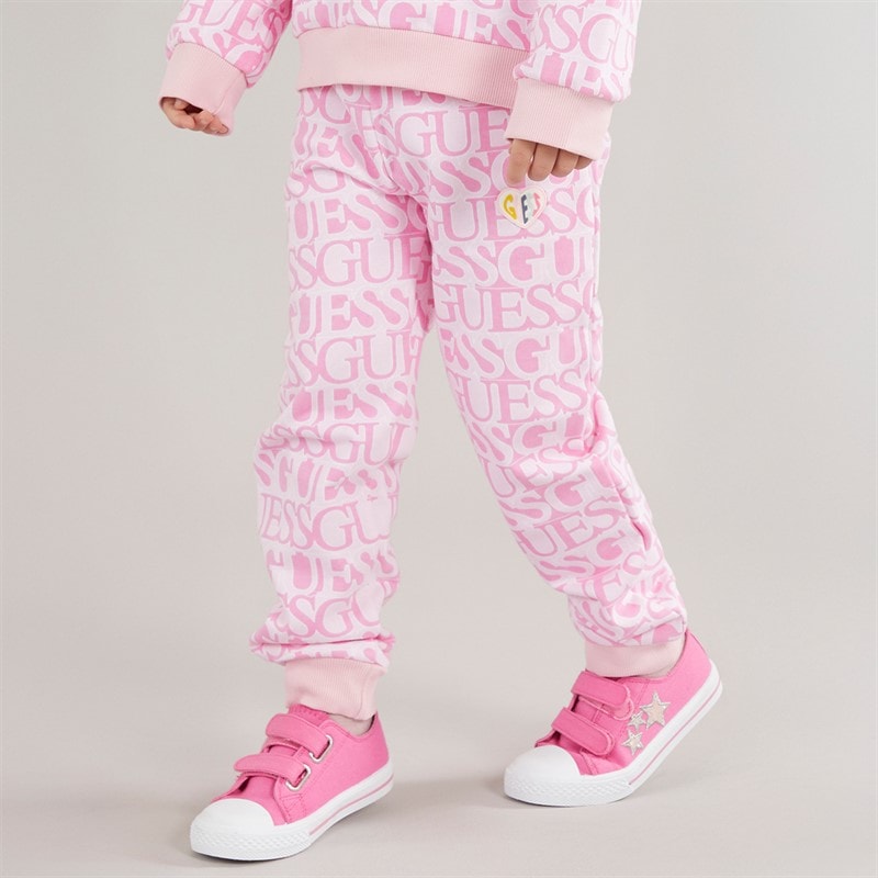 Guess Girls Joggers Logo Fuchsia - Image 1