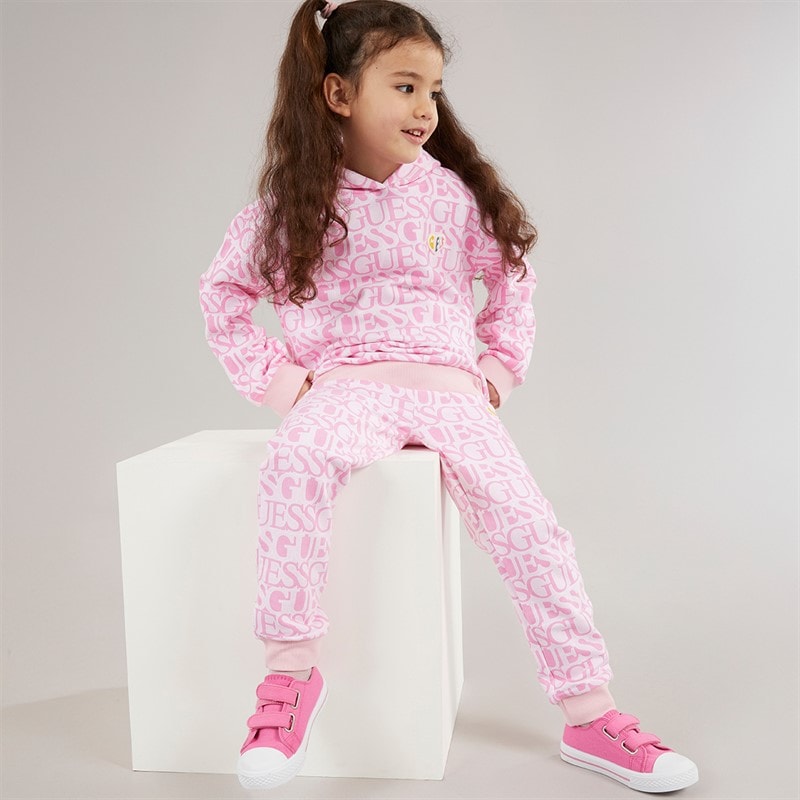 Guess Girls Joggers Logo Fuchsia - Image 5
