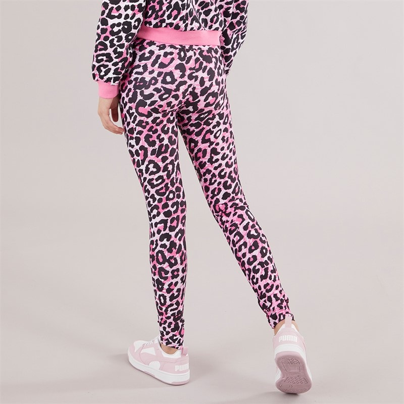 Guess Girls Leggings Leopard Pink Combo - Image 2