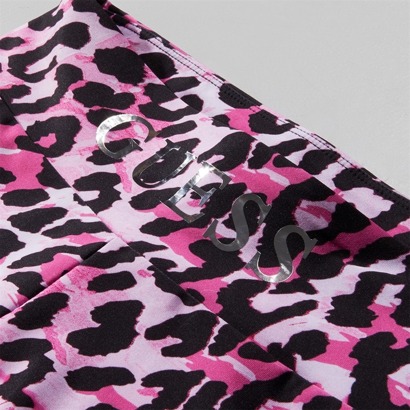 Guess Girls Leggings Leopard Pink Combo - Image 3