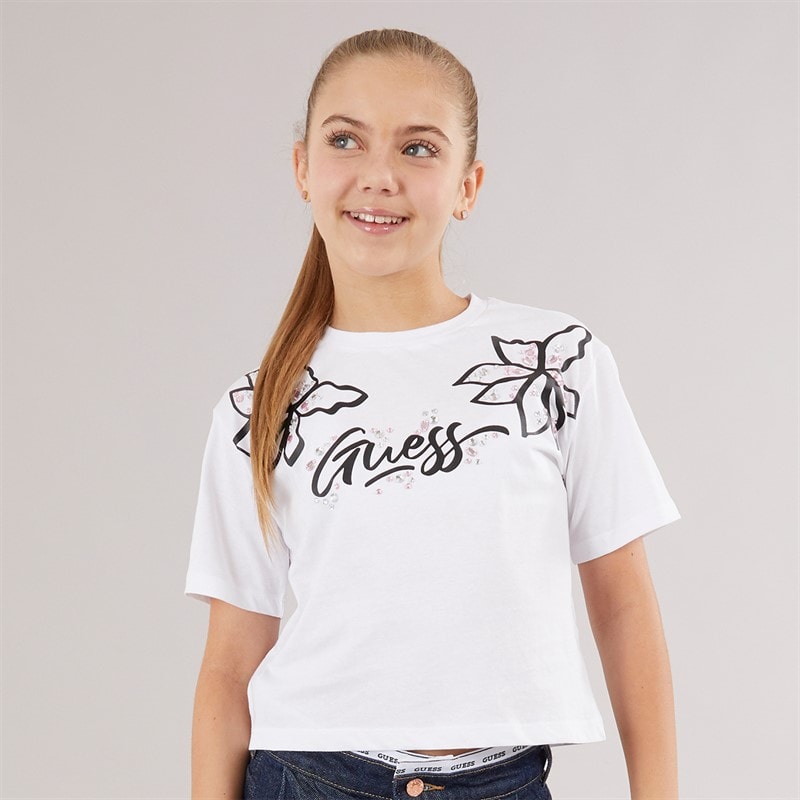 Guess Girls T-Shirt Pure White - Image 1