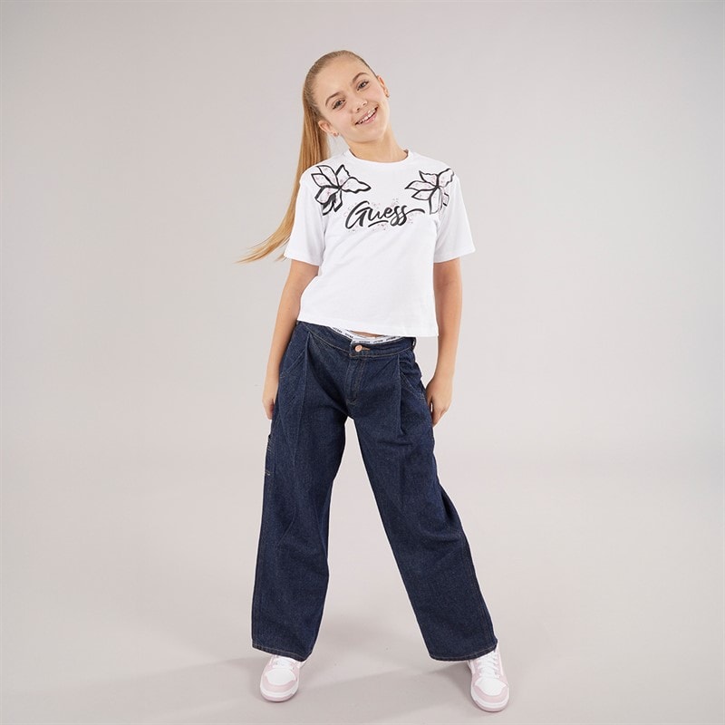 Guess Girls T-Shirt Pure White - Image 3