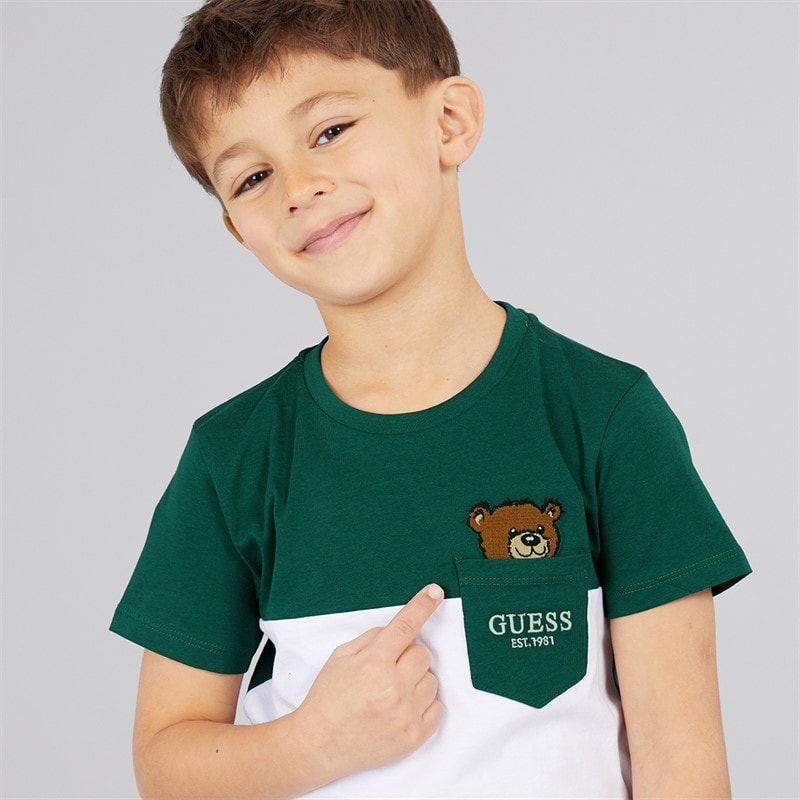 Guess Boys T-Shirt Throwback Green - Image 3