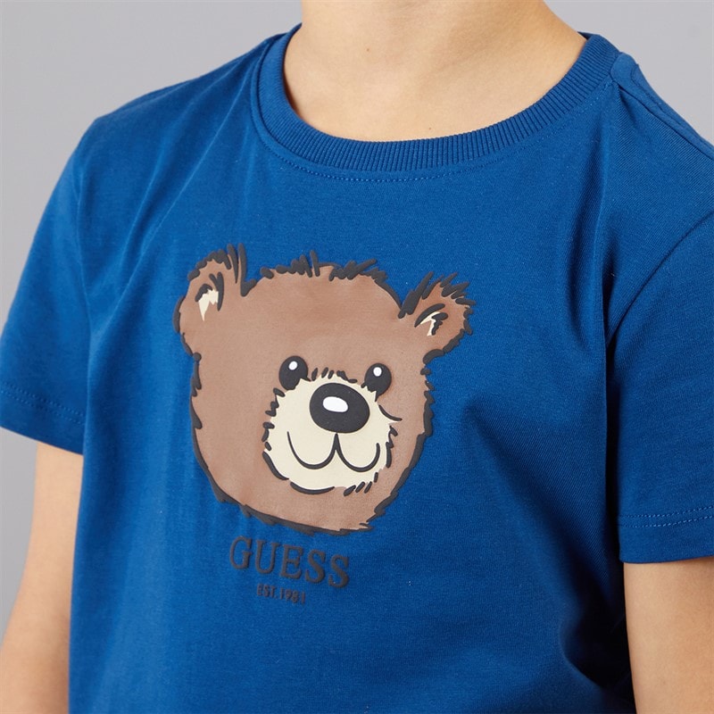 Guess Boys T-Shirt Blue Lily - Image 3