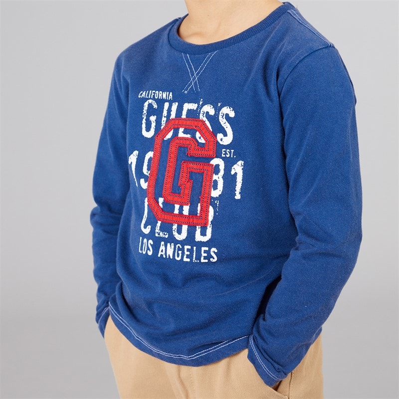 Guess Boys T-Shirt Blue Lily - Image 3