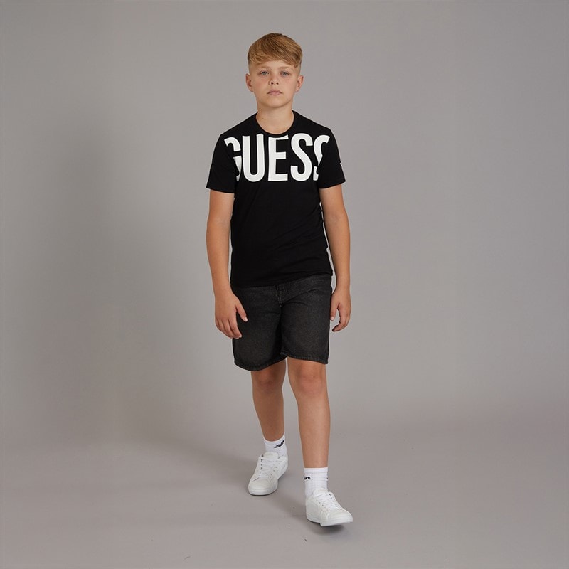 Guess Boys Minime T-Shirt Jet Black A996 - Image 4