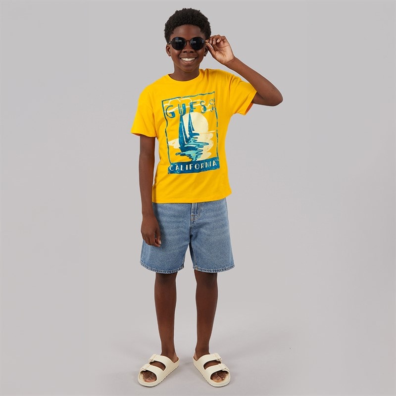 Guess Boys T-Shirt Rich Yellow - Image 4