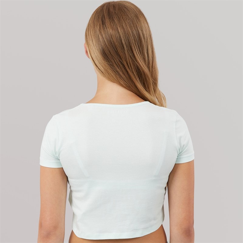 Guess Girls Crop T-Shirt Peaceful Green - Image 2