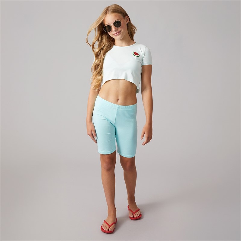 Guess Girls Crop T-Shirt Peaceful Green - Image 4