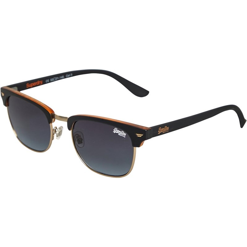 Superdry Mens Kendrik Sunglasses 3 Black Amber - Image 1