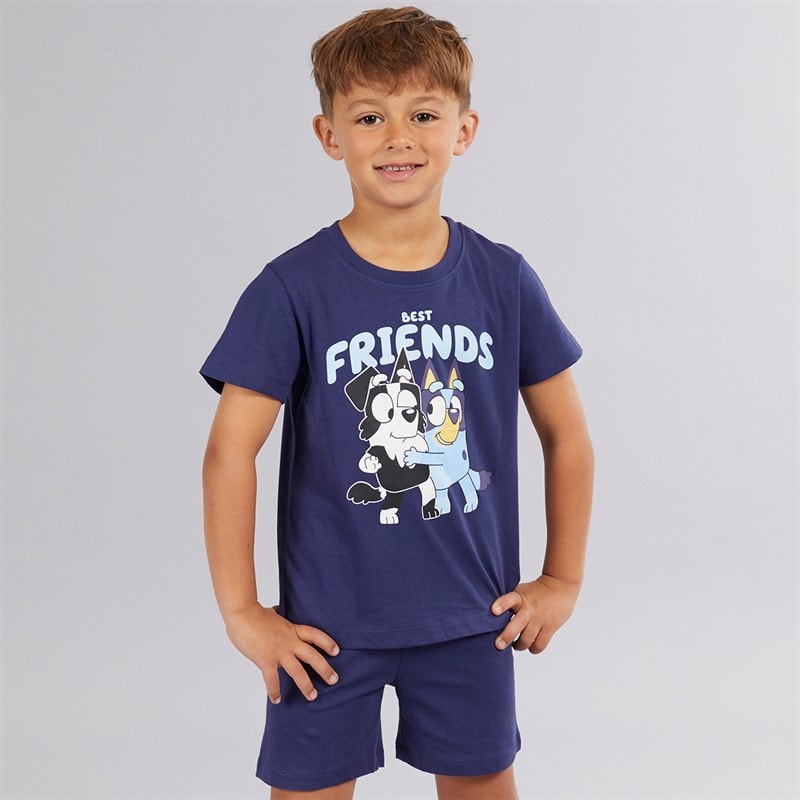 Bluey Boys Kittu T-Shirt And Shorts Set Patriot Blue - Image 1