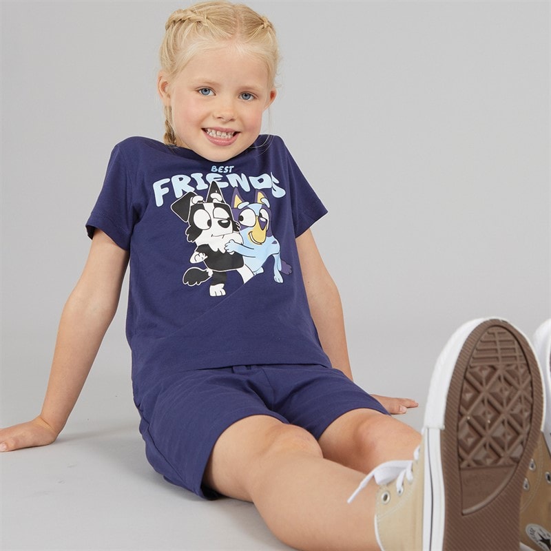Bluey Boys Kittu T-Shirt And Shorts Set Patriot Blue - Image 3