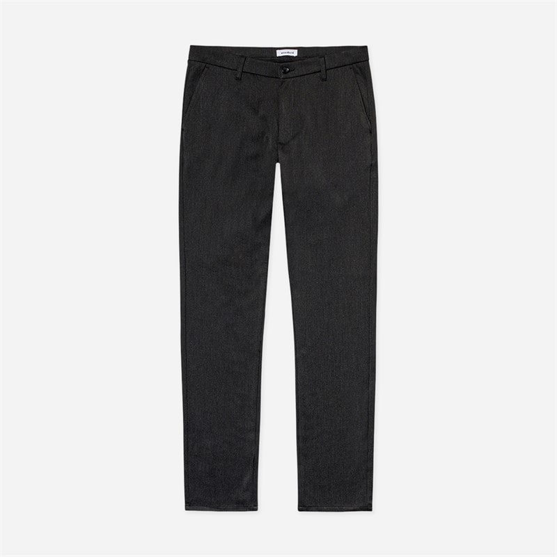Woodbird Mens Steffan Twill Trousers Light Grey