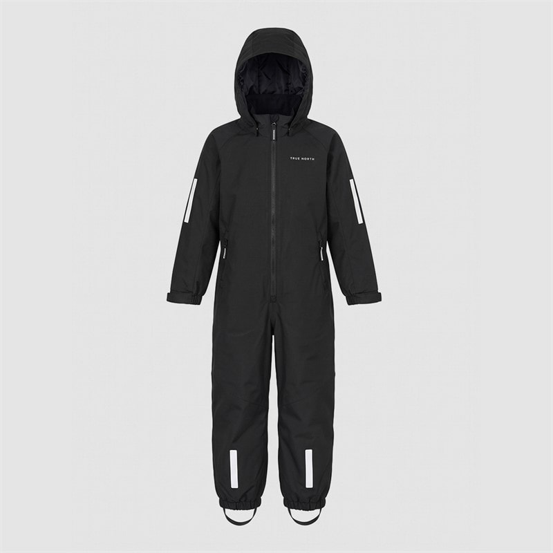 True North Girls Waterproof Overall Oxford Snowsuit Black