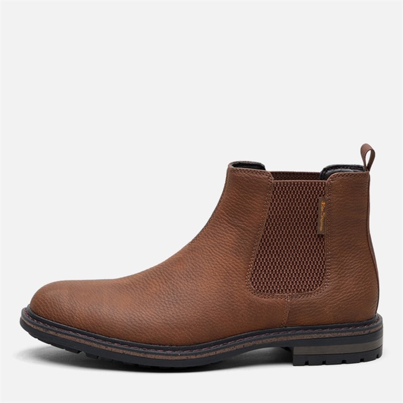 Ben Sherman Mens Vincent Chelsea Boots Tan