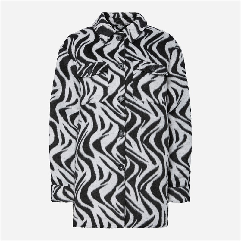 Pieces Womens Saga Shacket Black