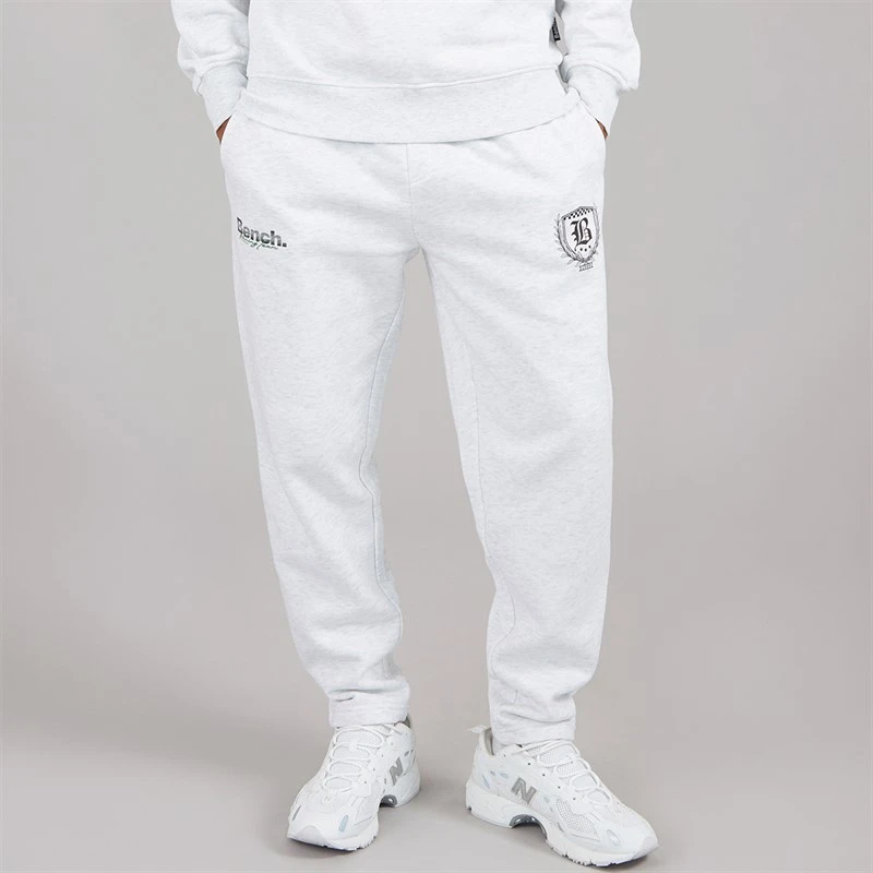 Bench Mens Whitworth Oversized Joggers Light Grey Marl