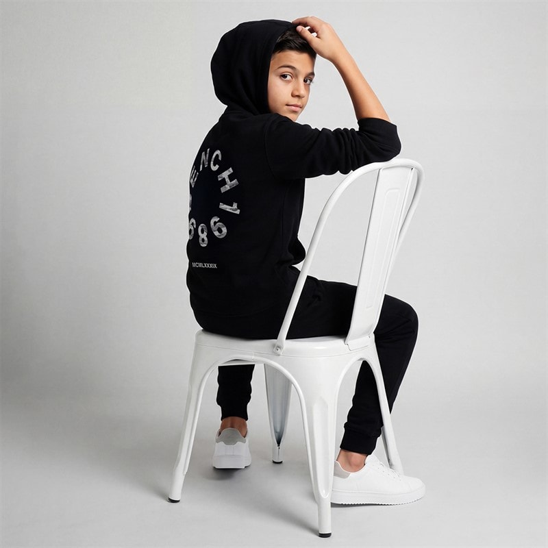 Bench Boys Ipolter Hoodie And Joggers Tracksuit Black