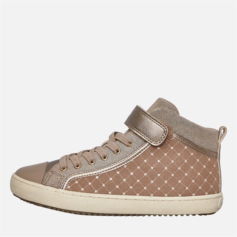 GEOX Junior Girls Kalispera Trainers Dark Beige