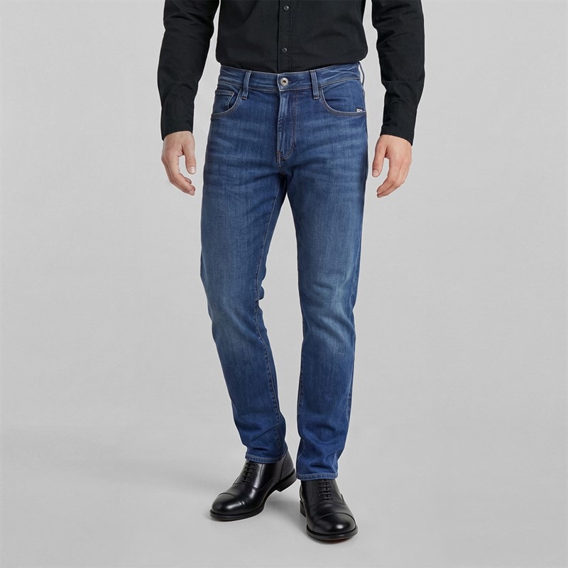 G-STAR Mens 331 Straight Fit Jeans Medium Aged