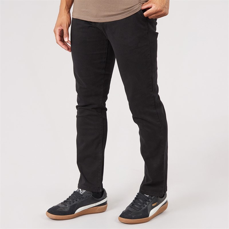 Henleys Mens Visit Chinos Black