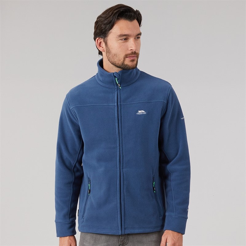Trespass Mens Bernal Full Zip Fleece Jacket Navy Tone