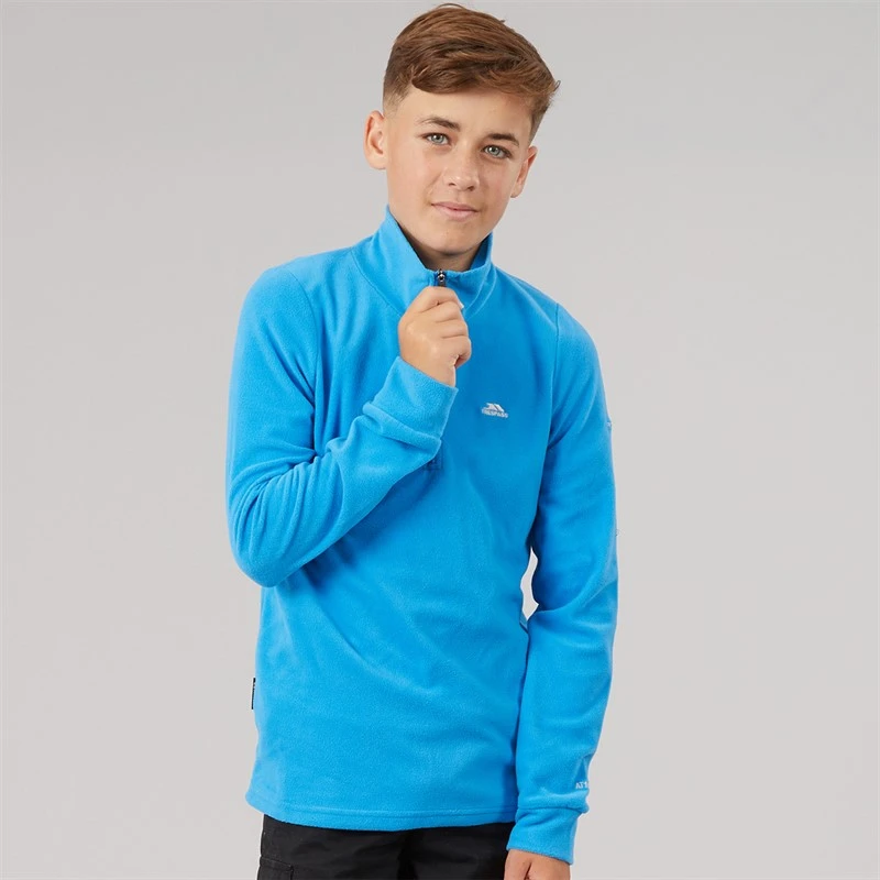 Trespass Junior Boys Masonville 1/2 Zip Micro Fleece Cobalt