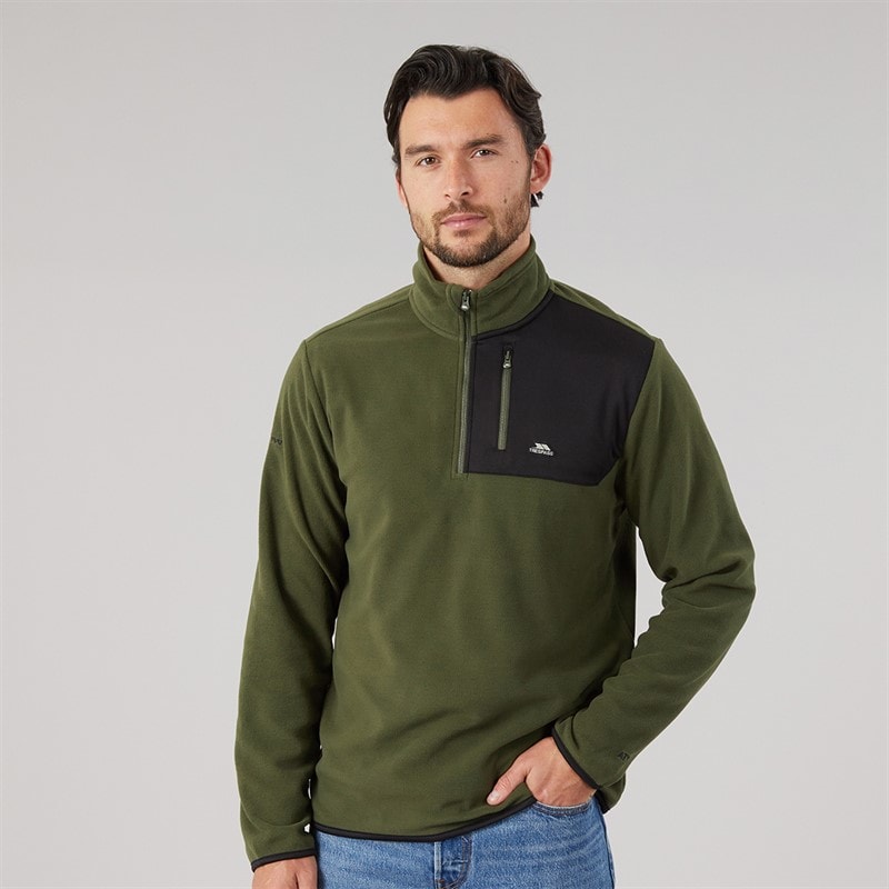 Trespass Mens Mcgeechan 1/2 Zip Micro Fleece Dark Vine