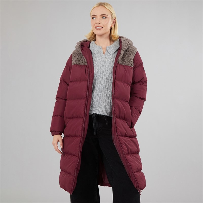 L'amore Couture Womens Jenner Mid Length Jacket Wine