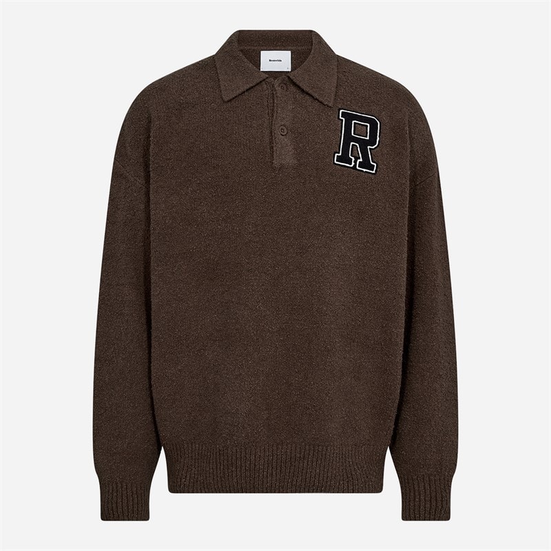 Resteröds Mens Eddy Long Sleeve Polo Shirt Brown