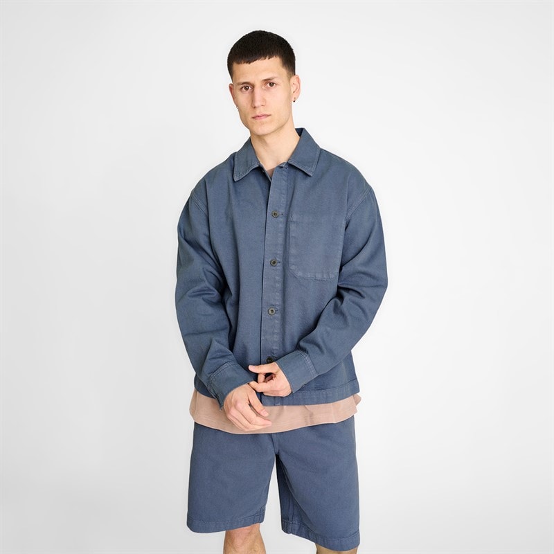 Resteröds Mens Armstrong Overshirt Blue