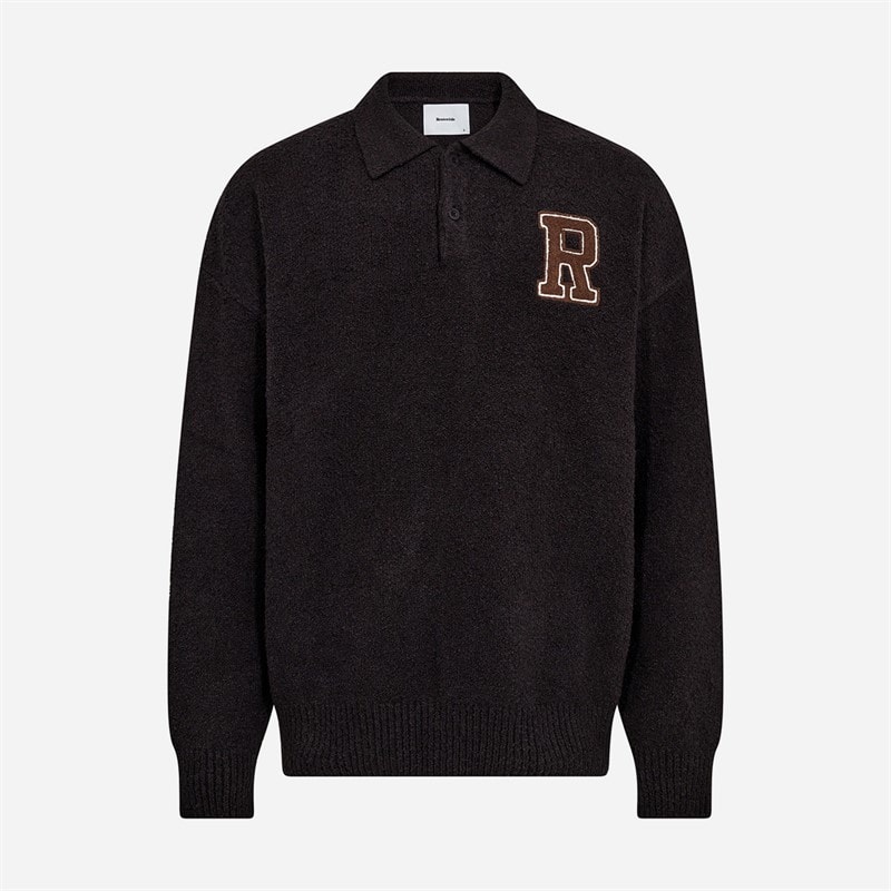 Resteröds Mens Eddy Long Sleeve Polo Shirt Black