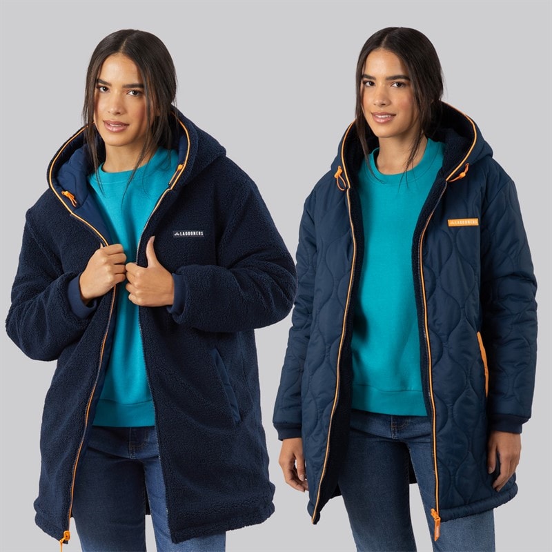 Lagooners Womens Willow Reversible Parka Navy