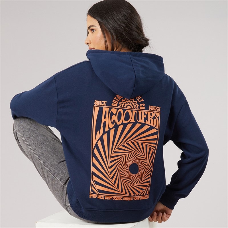 Lagooners Womens Windrow Hoodie Navy