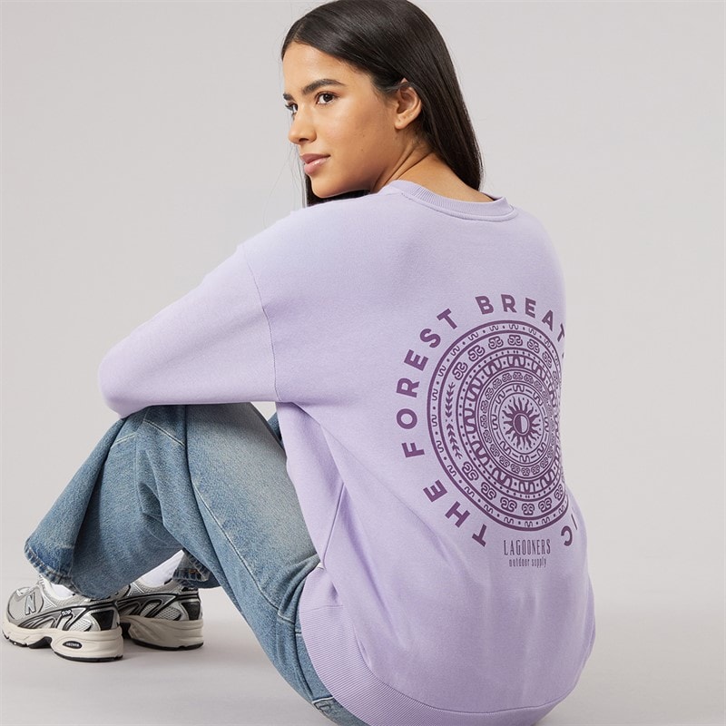 Lagooners Womens Finchmere Graphic Sweatshirt Lilac