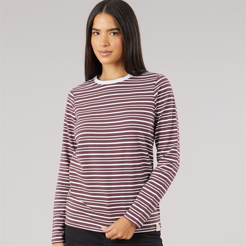 Lagooners Womens Fenwick Long Sleeve T-Shirt Brown