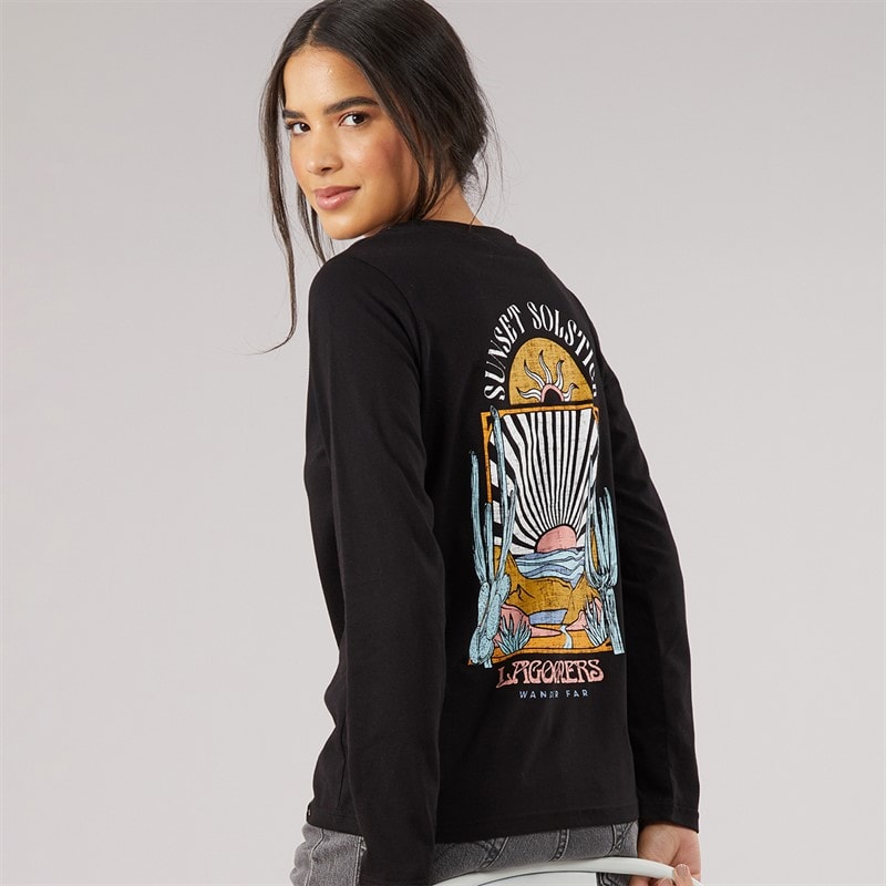 Lagooners Womens Oak Long Sleeve T-Shirt Black