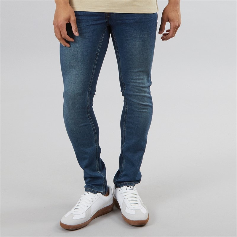 Solid Mens Tulio Hybrid Jeans Middle Blue Denim
